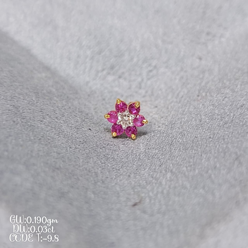 Colour Stone Wow Diamond Nosepin