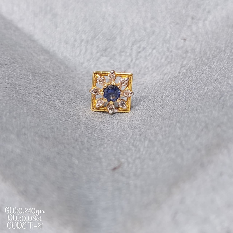Colour Stone Diamond Nosepin Diamond Plaza