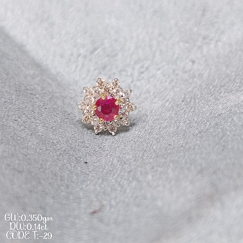 Robi Colour Stone Diamond Nosepin